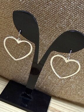 Silver Heart Hoop Earrings - Women Jewelry sterling 925